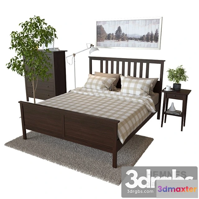 942386 - Ikea bed with decor hemnes 2