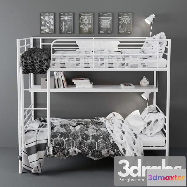 942524 - Ivea svarta bunk bed 2