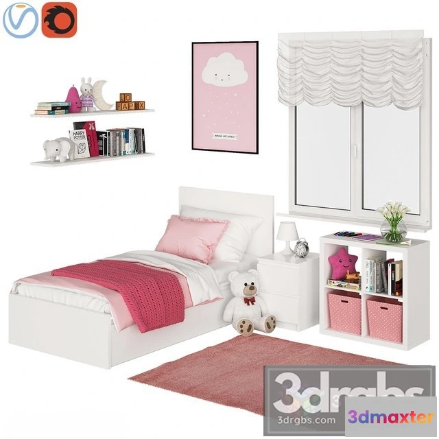 942598 - Kids Pink Bed