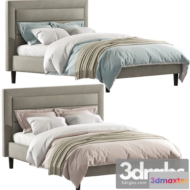 942908 - Mehta Tufted Upholstered Platform Bed