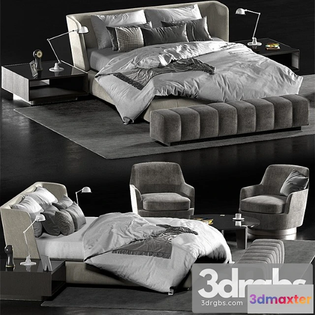 943062 - Minotti Creed Bed Minotti Jacques Chair