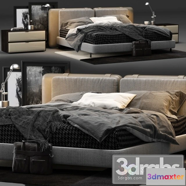 943152 - Minotti Tatlin Soft Bed