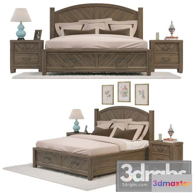 943248 - Modern Country Storage Bed