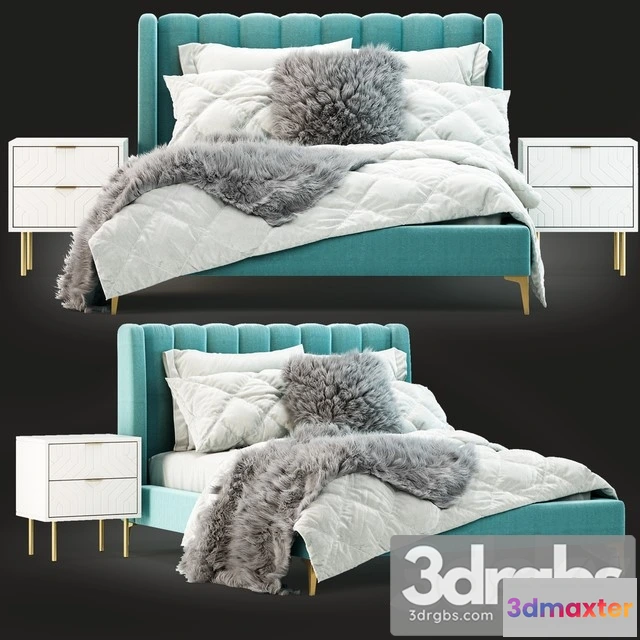 943690 - Pottery Barn Avalon Channel Stitch Bed