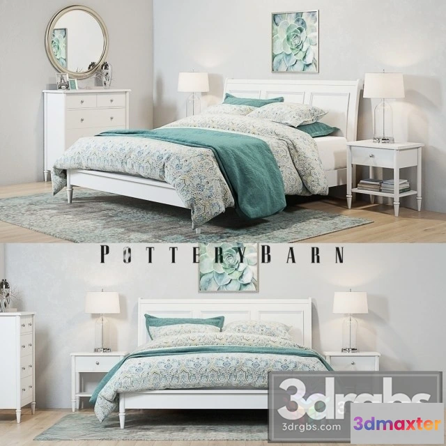 943716 - Pottery Barn Crosby White Bedroom Set