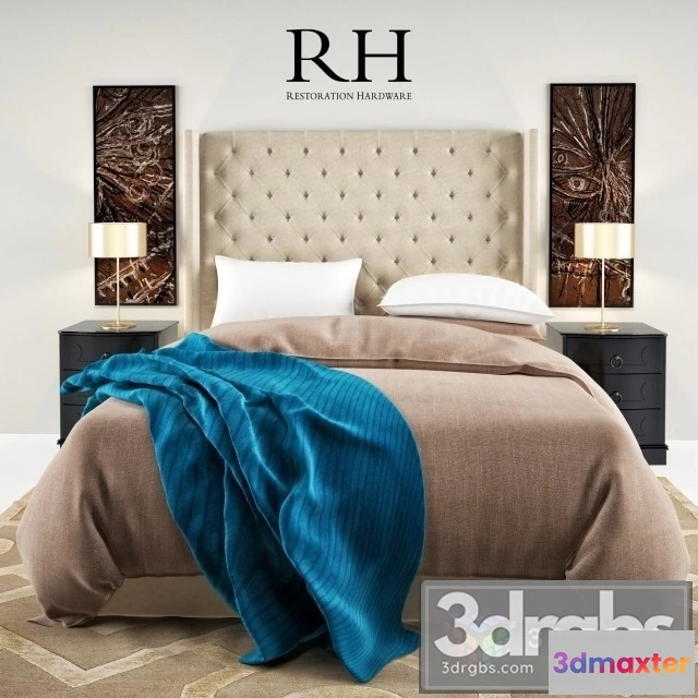 943846 - RH Adler Tufted Platform Bed