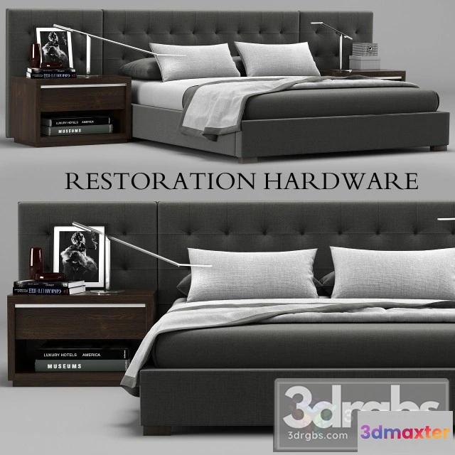 943876 - RH Box Tufted Bed
