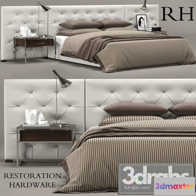 943908 - RH Diamond Tufted Bed