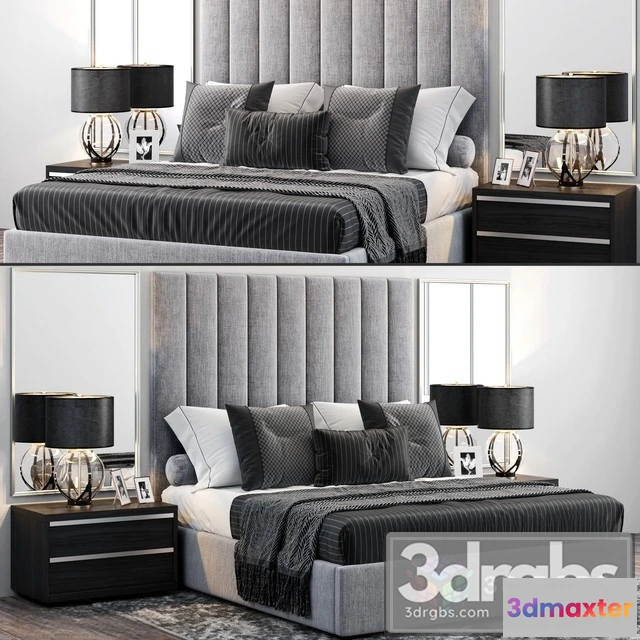 943964 - RH Modena Vertical Channel Panel Fabric Platform Bed