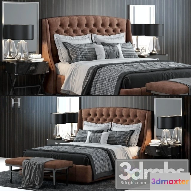 944014 - RH Warner Tufted Bed