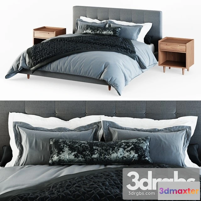 944424 - Tate King Upholstered Bed 45 With Nightstands