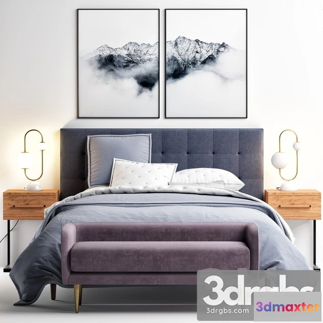 944742 - Westelm Grid Tufted Upholstered