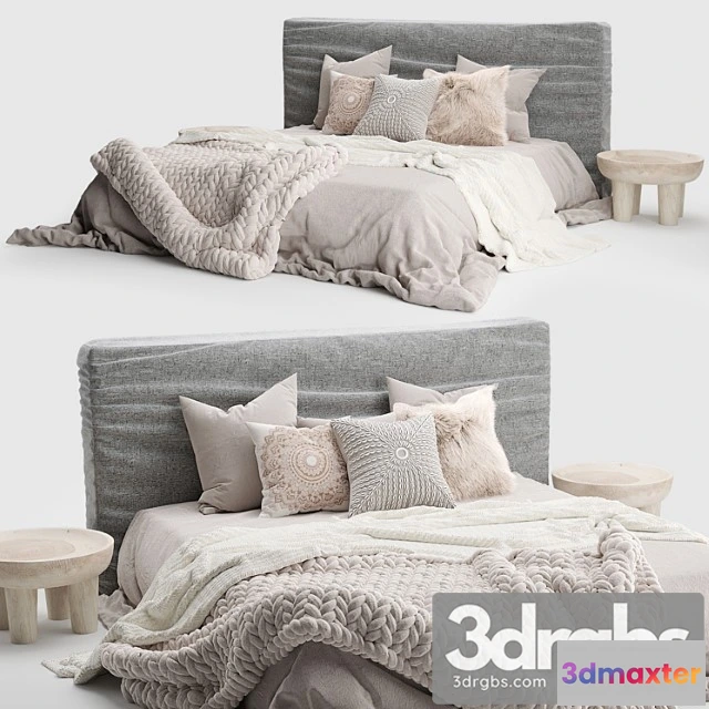 944842 - Zulu upholstered bed charcoal 2