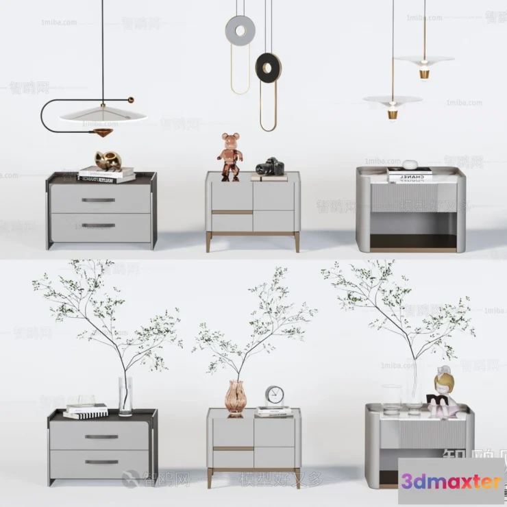 1375243 - Bedside Tables - 3D Furniture Models - 014 3D Max