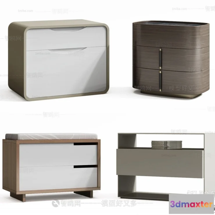 1377283 - Bedside Tables - 3D Furniture Models - 044 3D Max