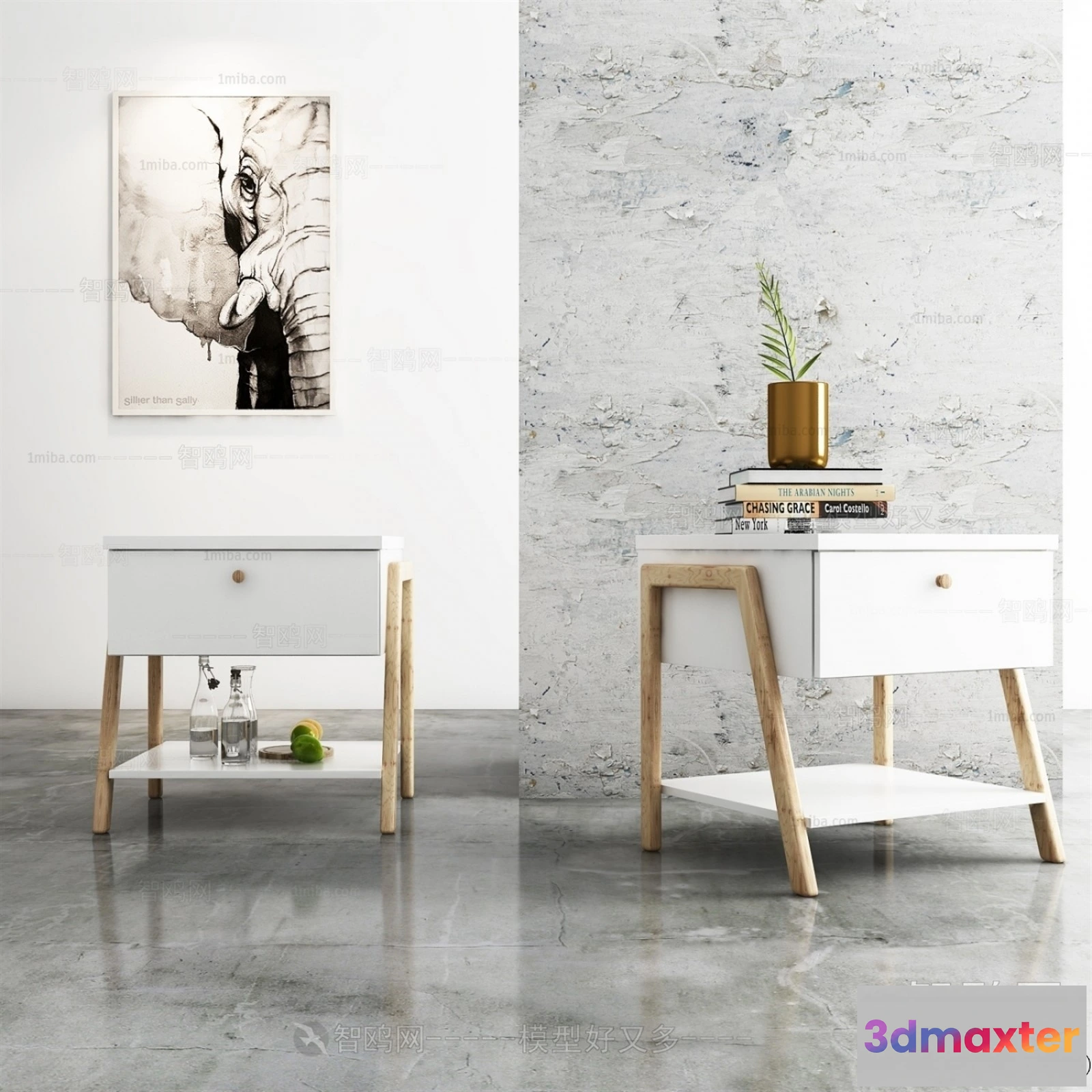 1380658 - Bedside Tables - 3D Furniture Models - 095 3D Max