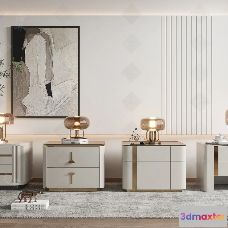 1383852 - Bedside Tables - 3D Furniture Models - 144 3D Max