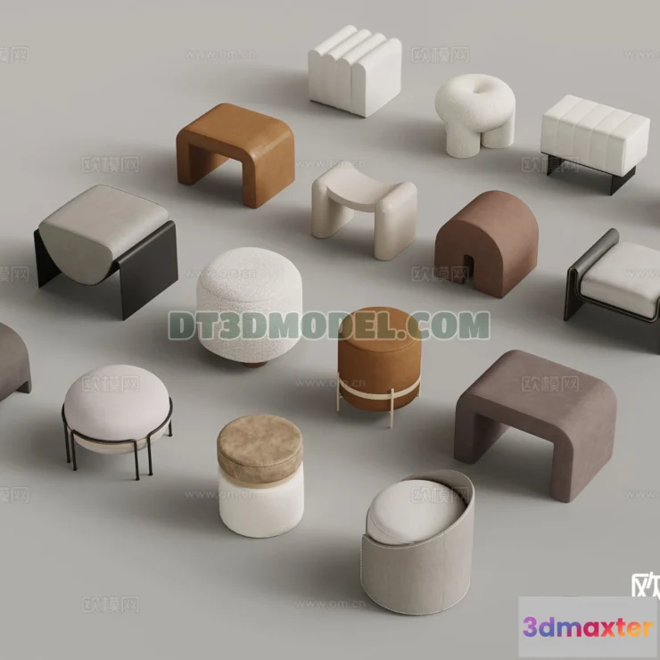 1517810 - FURNITURE - BEDSIDE TABLE - 3D Model For Interior Design - 2075 3D Max