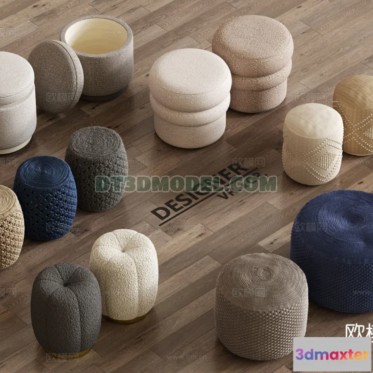 1517820 - FURNITURE - BEDSIDE TABLE - 3D Model For Interior Design - 2080 3D Max