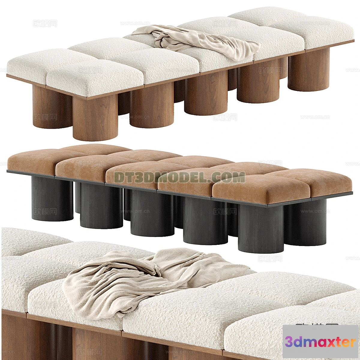 1517844 - FURNITURE - BEDSIDE TABLE - 3D Model For Interior Design - 2092 3D Max