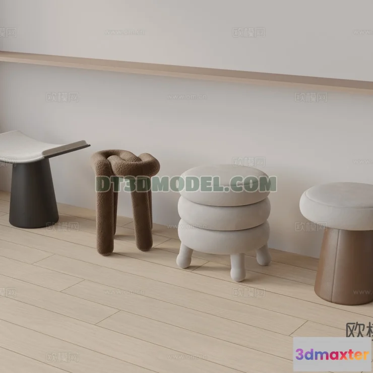 1517848 - FURNITURE - BEDSIDE TABLE - 3D Model For Interior Design - 2094 3D Max