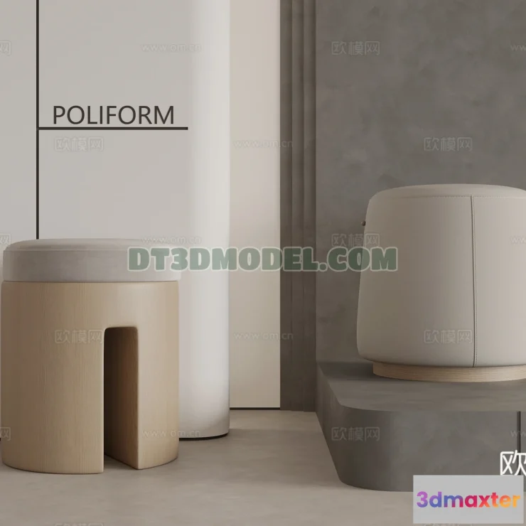 1517852 - FURNITURE - BEDSIDE TABLE - 3D Model For Interior Design - 2096 3D Max