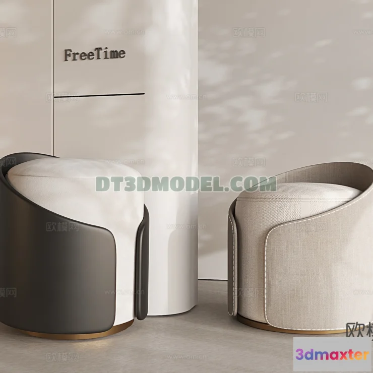 1517858 - FURNITURE - BEDSIDE TABLE - 3D Model For Interior Design - 2099 3D Max