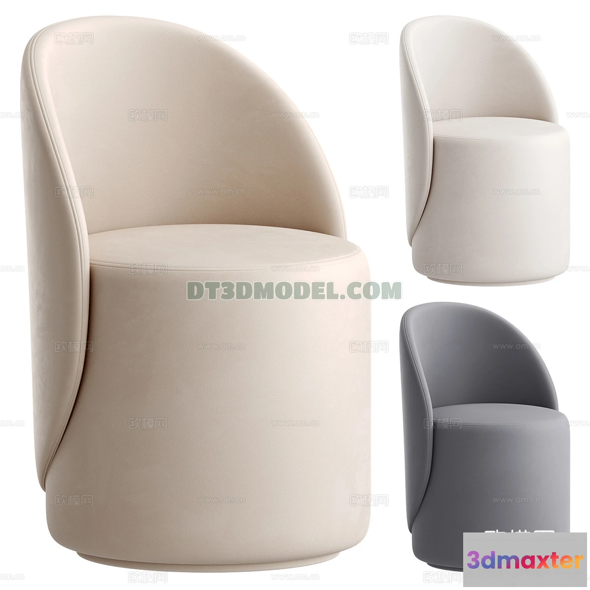 1517908 - FURNITURE - BEDSIDE TABLE - 3D Model For Interior Design - 2124 3D Max