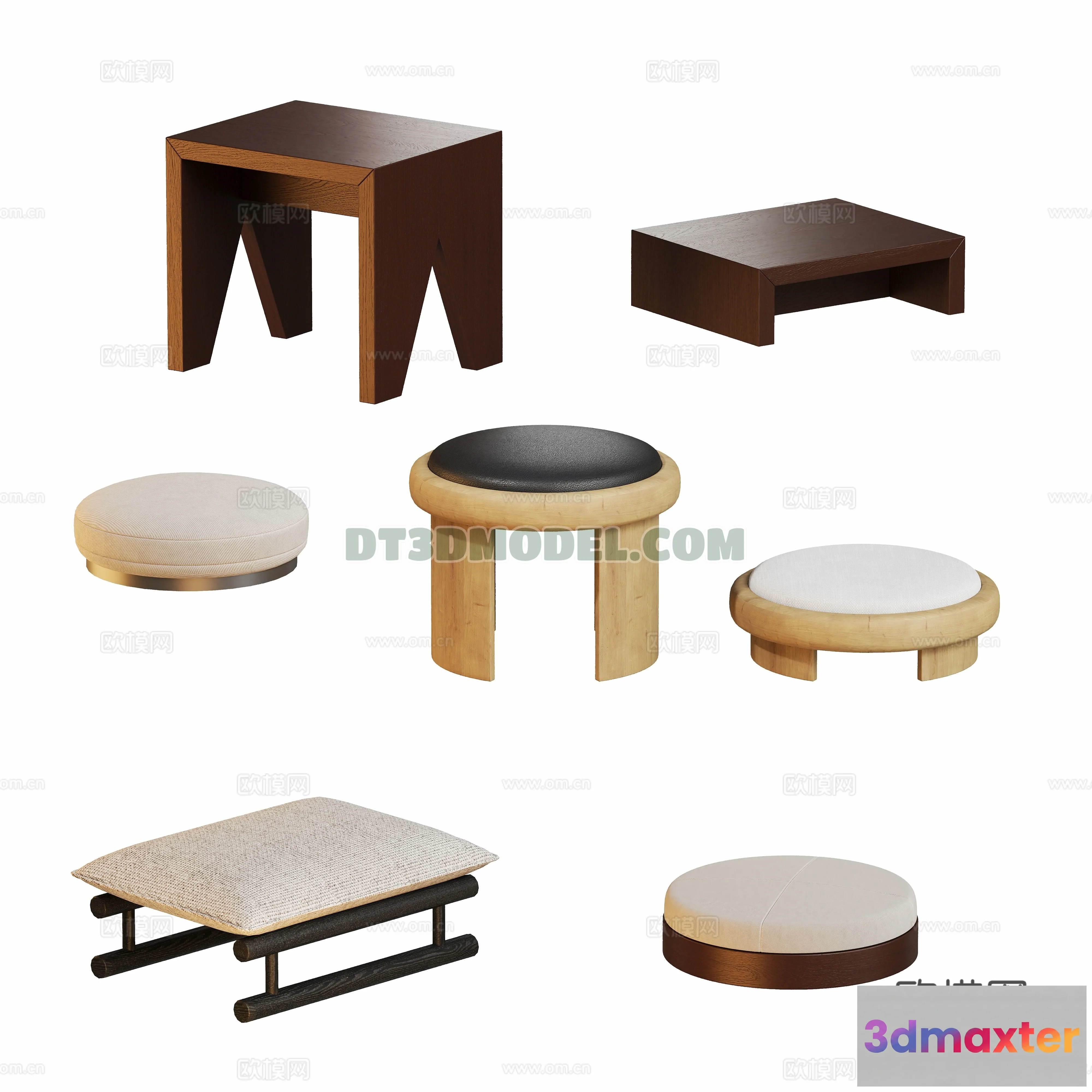 1517930 - FURNITURE - BEDSIDE TABLE - 3D Model For Interior Design - 2135 3D Max