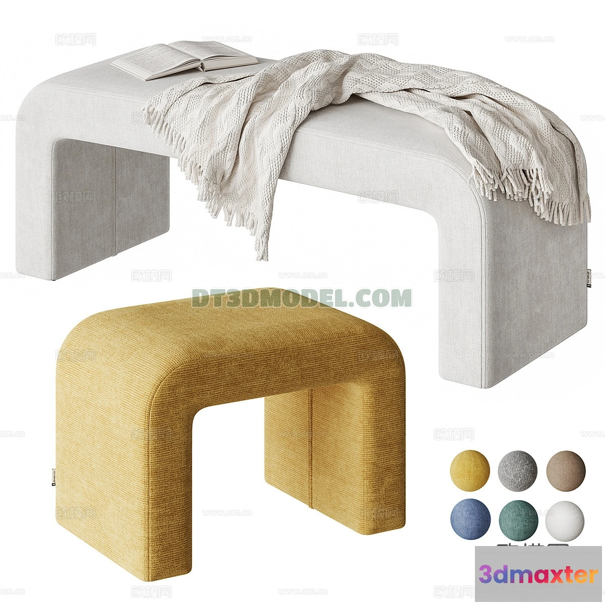 1517932 - FURNITURE - BEDSIDE TABLE - 3D Model For Interior Design - 2136 3D Max