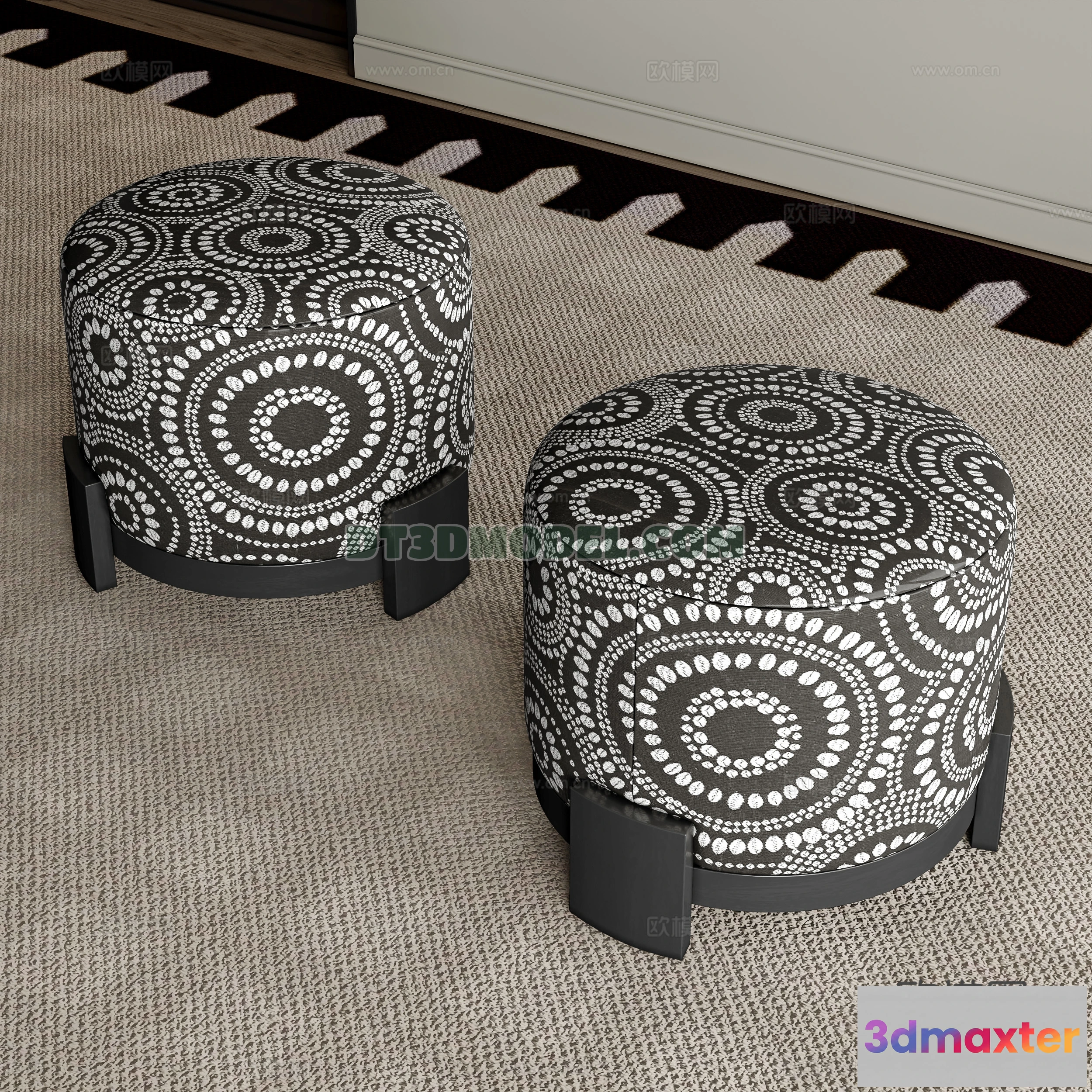 1517954 - FURNITURE - BEDSIDE TABLE - 3D Model For Interior Design - 2147 3D Max