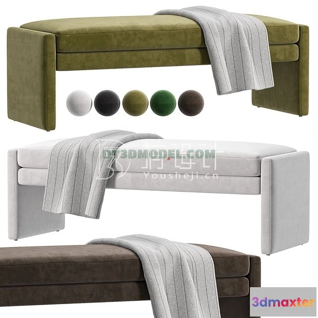 1517972 - FURNITURE - BEDSIDE TABLE - 3D Model For Interior Design - 2156 3D Max