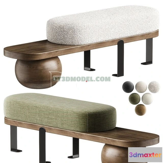 1518052 - FURNITURE - BEDSIDE TABLE - 3D Model For Interior Design - 2196 3D Max