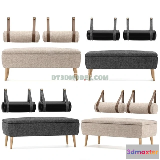 1518054 - FURNITURE - BEDSIDE TABLE - 3D Model For Interior Design - 2197 3D Max