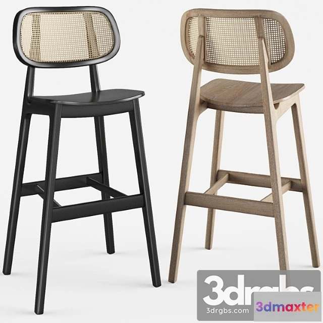 1028262 - Cane wood restaurant bar stool