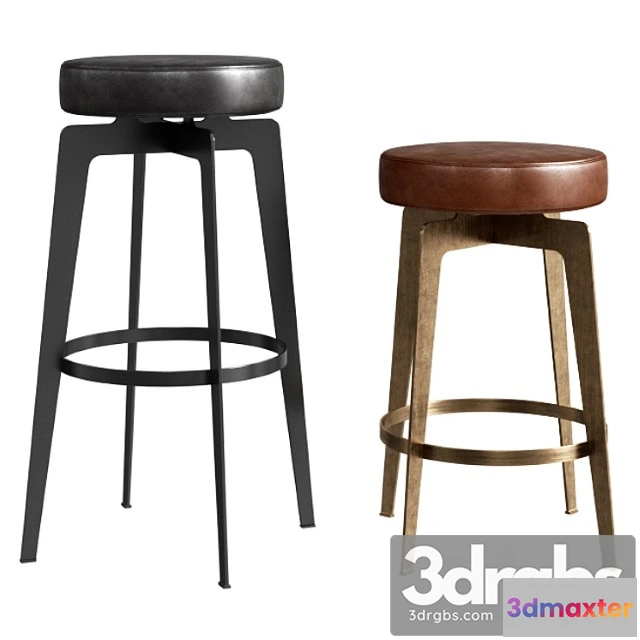 1028310 - Cb2 hayden round bar & counter stools