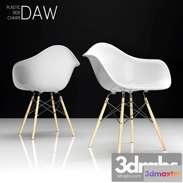 1028782 - Eames daw plastic side chair