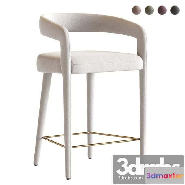 1029368 - Lisette white counter stool