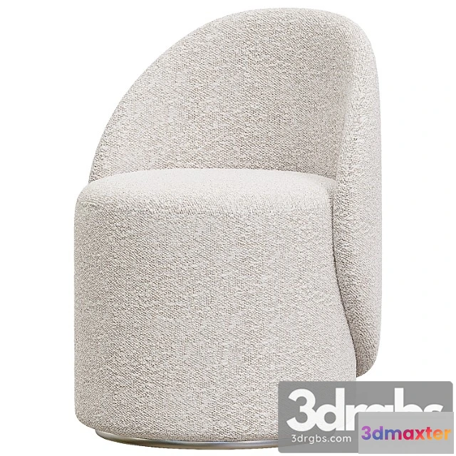 1029618 - Nordic boucle round vanity stool