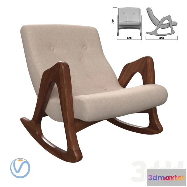 1071754 - Adrian Pearsall Rocking Chair - 205311