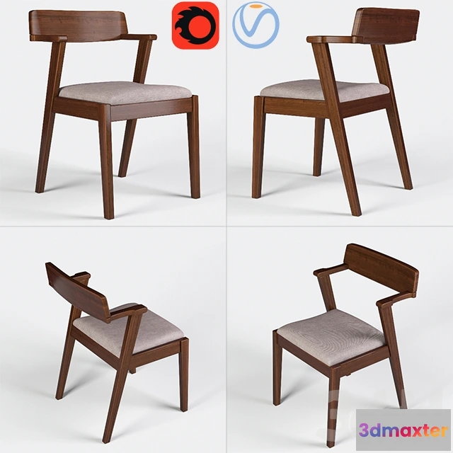 1076472 - Chair HongKong walnut - 210029