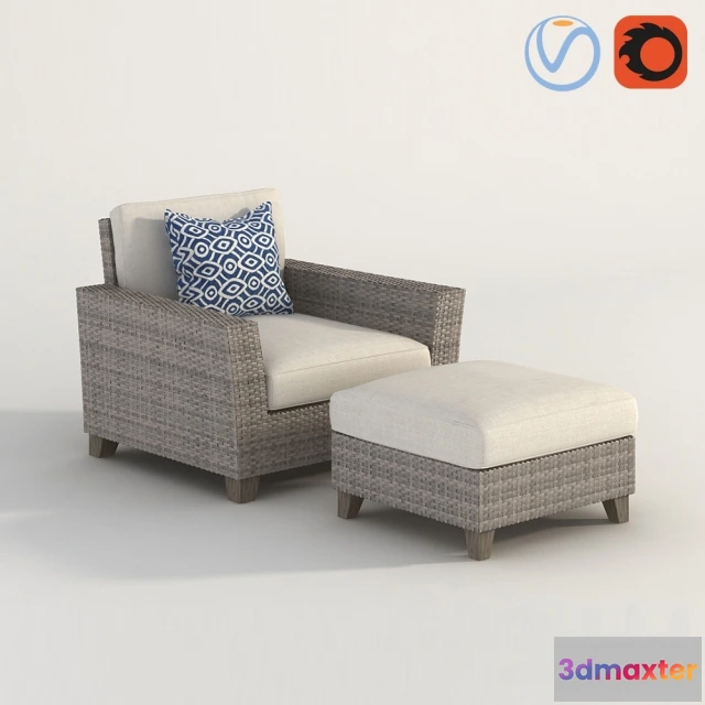 1089790 - PVC Wicker Outside Arm Chair - 223347