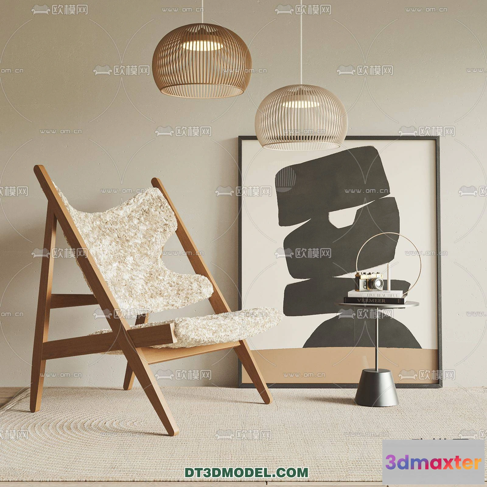 1161772 - WABI SABI STYLE 3D MODELS - CHAIR - ARMCHAIR - 0109