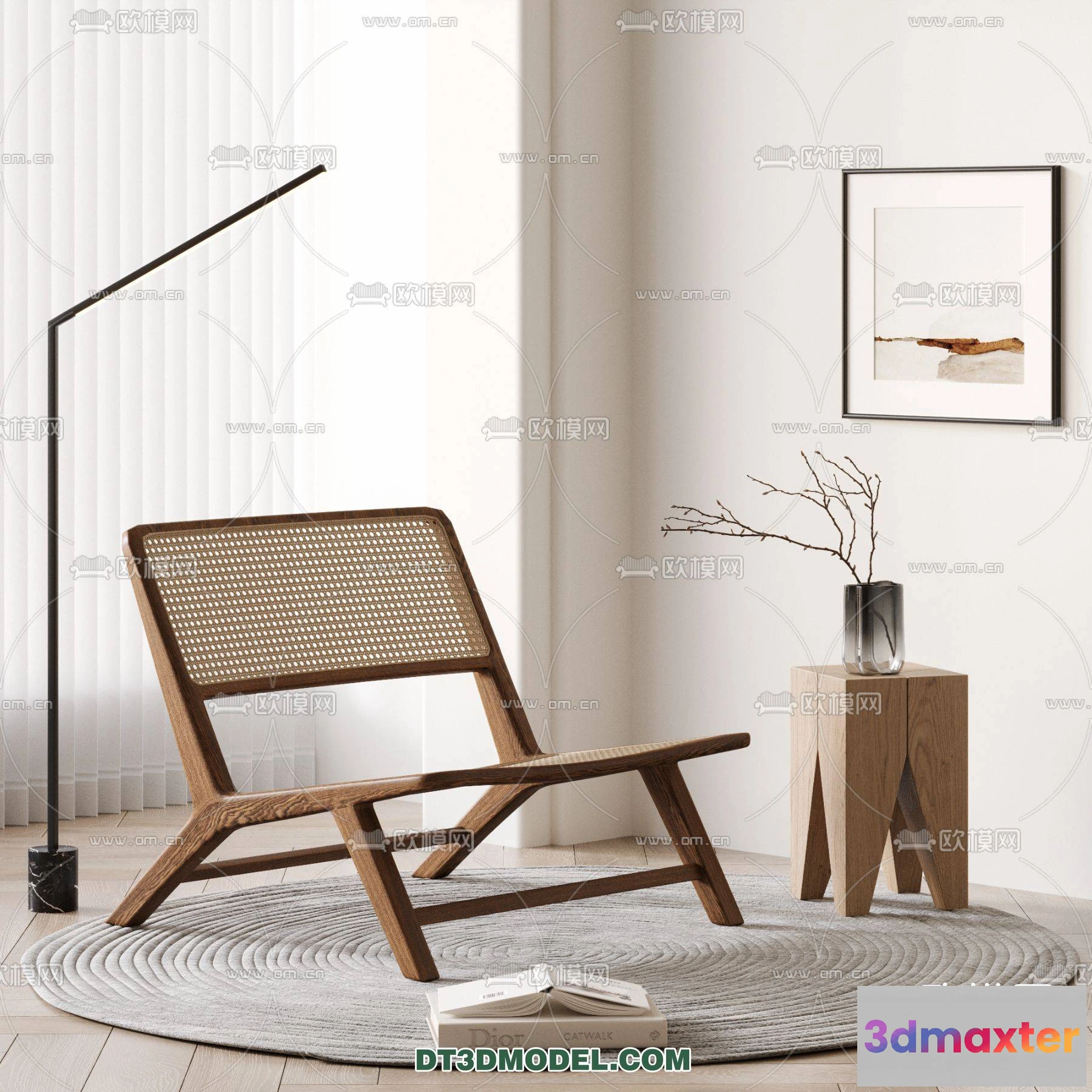 1161836 - WABI SABI STYLE 3D MODELS - CHAIR - ARMCHAIR - 0141