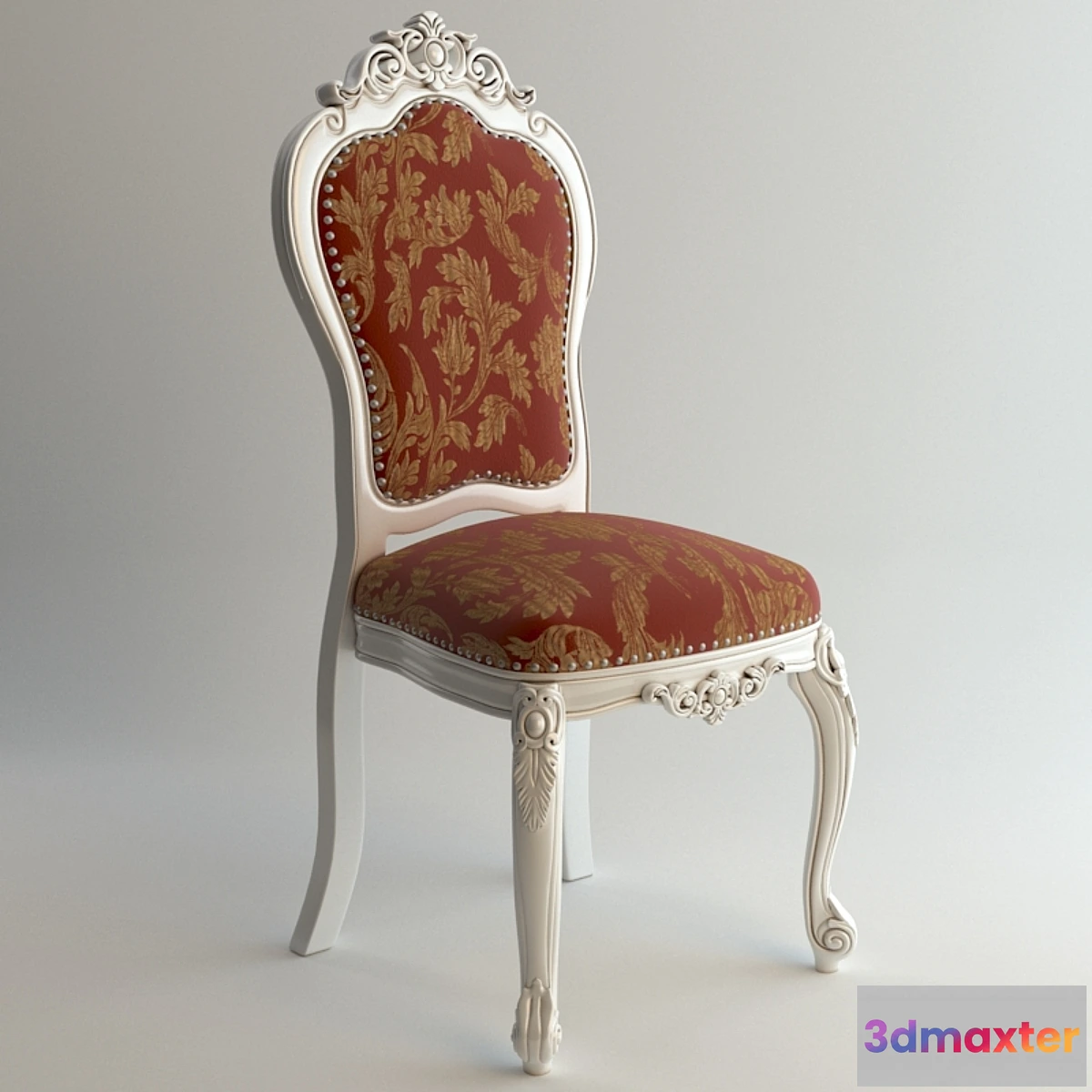 1272322 - White baroque chair 3D Max