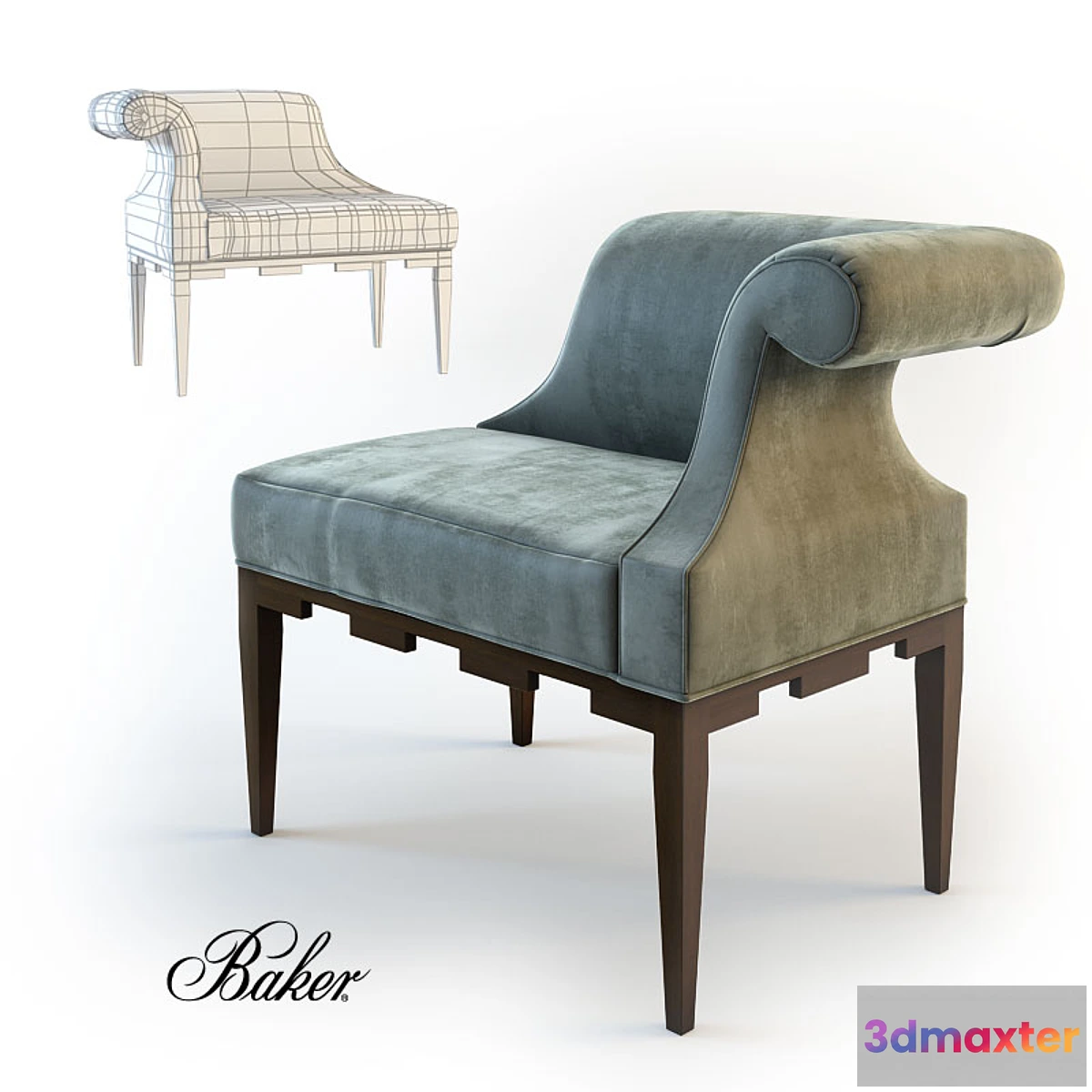 1273728 - Baker Castle Corner Chair - 6333R 3D Max