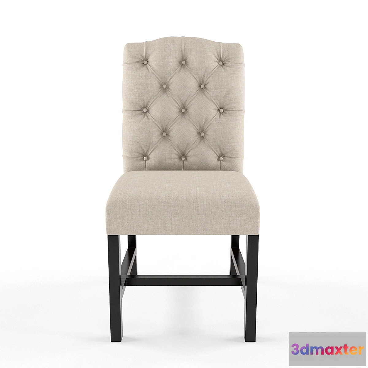 1275142 - Bright Home Cesar Tufted Beige Linen Dining Chair 3D Max