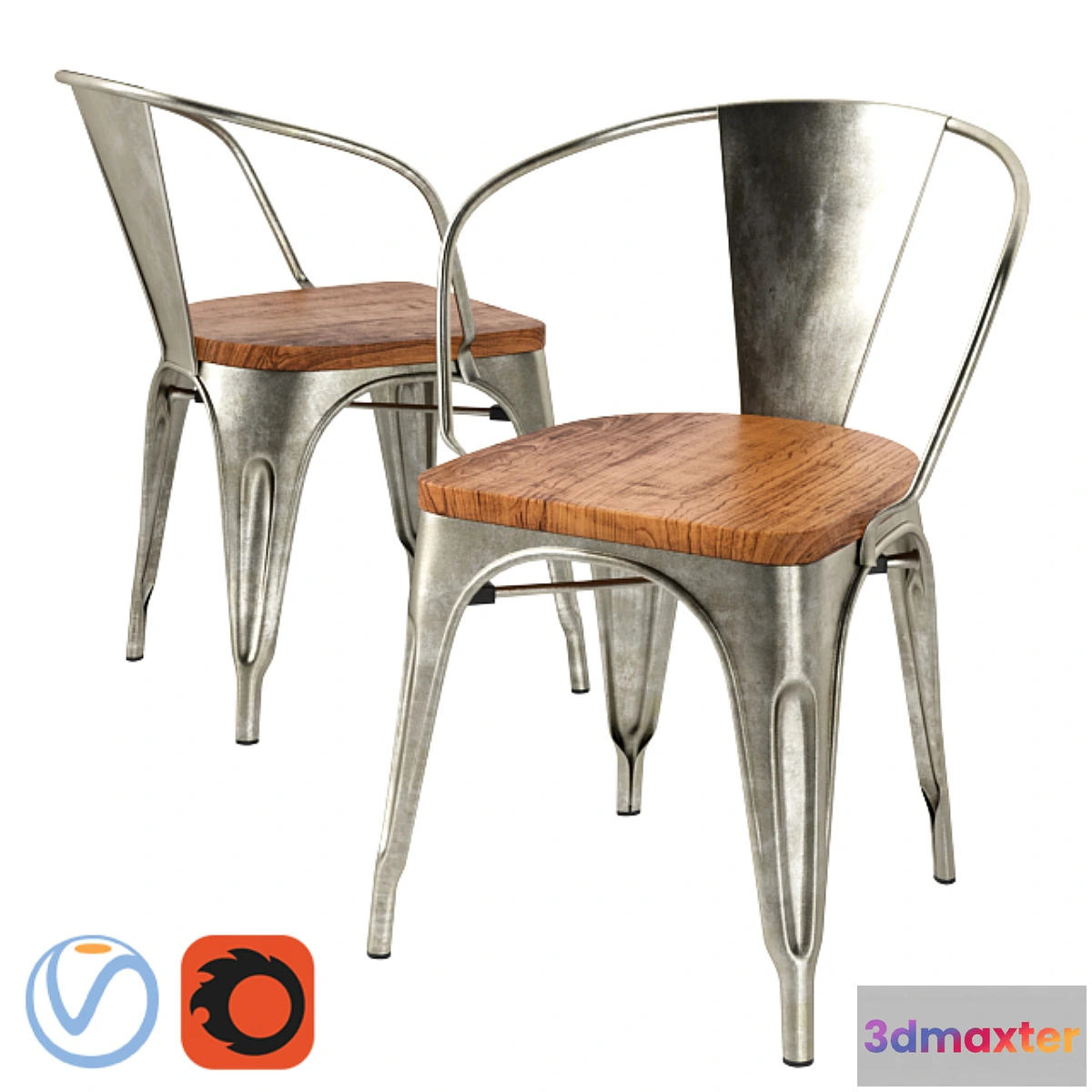 1275490 - Stool Marais Arms 3D Max
