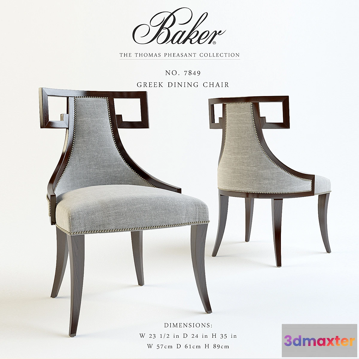 1278710 - Baker_Greek Dining Chair_No. 7849 3D Max