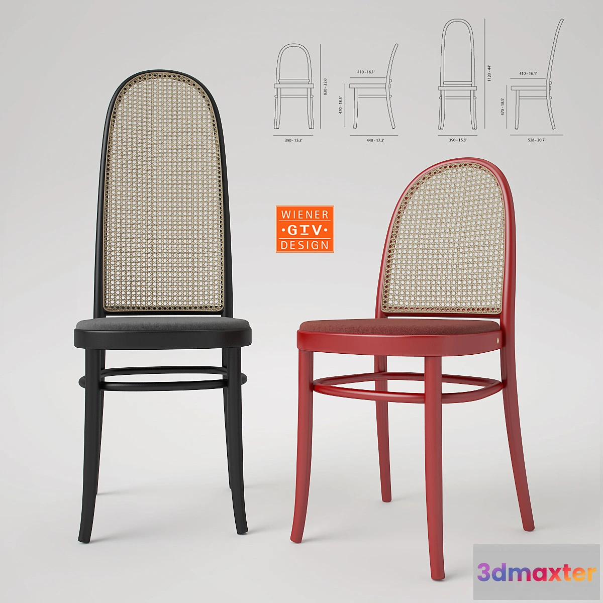 1280466 - Gebruder Thonet Vienna Morris 3D Max